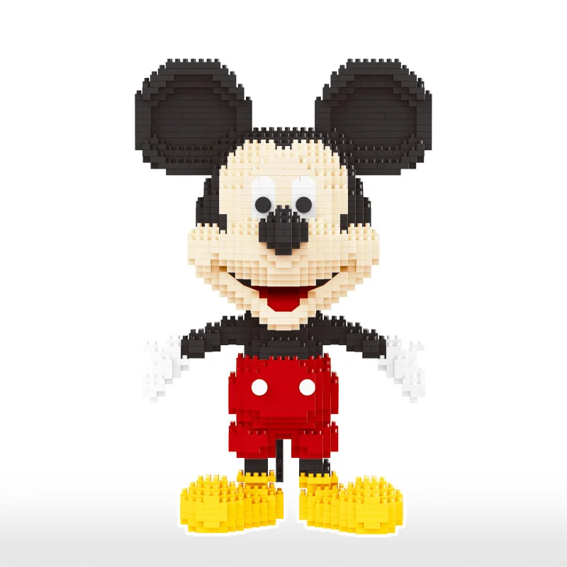 

Disney Princess Castle Blocks Cute Mickeyed Mouse Donalded Ducked Anime Figure Educational Toy For Children Best Gift