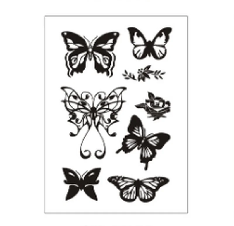 Экологичные прозрачные штампы твердые блочные бабочки для сделай сам