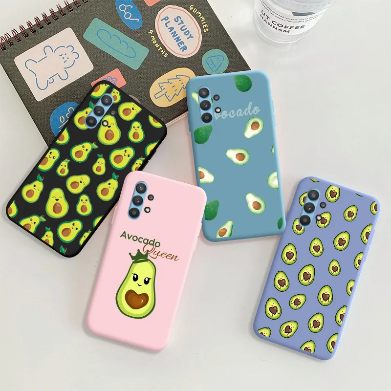 

Phone Case Avocado For Samsung Galaxy A32 A32 A42 A52 4G 5G Cute Soft Silicone Back Cover For Samsung A32 5G Candy TPU Soft Back