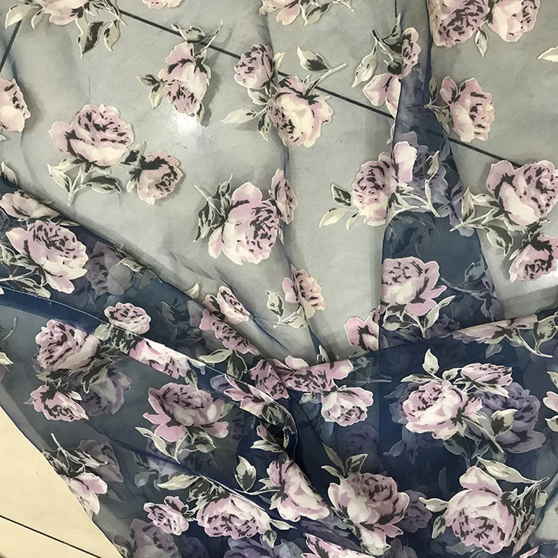 145 см X 100 см/лот печать цветочный узор ткань тюль для скатерти свадебное платье