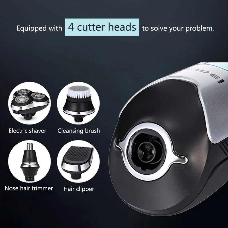 Whole Body Washable Shaver Waterproof Electric Razor Rechargeable Beard Trimmer Fast Charging Men Shaving Machine Face Care 40D | Бытовая