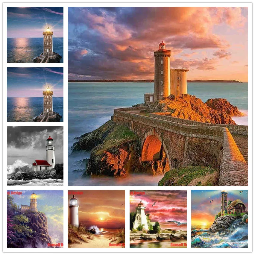 

Алмазная мозаика 5d, распродажа, алмазная живопись с морским маяком 5d, полный набор, рождественские украшения для дома, наклейка на стену