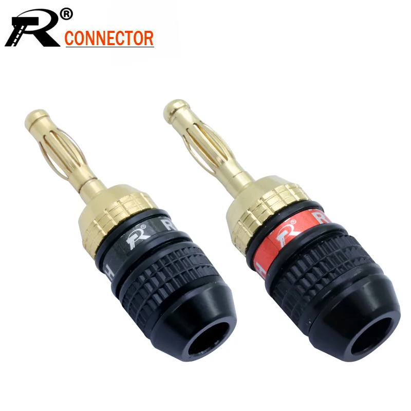 10 шт. вилки типа банан|connectors gold|speaker banana plug connectorspeaker connectors |