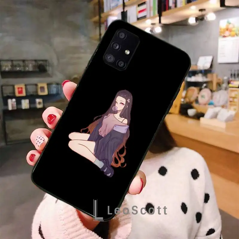 

Anime cartoon Demon Slayer Phone Case For Samsung galaxy S 7 8 9 10 20 edge A 6 10 20 30 50 51 70 note 10 plus