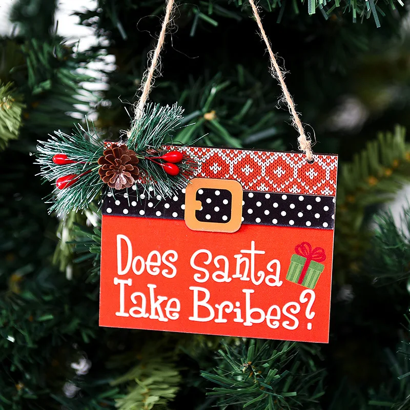 Уважаемый Санта Клаус деревянный Рождественский знак рождественская елка