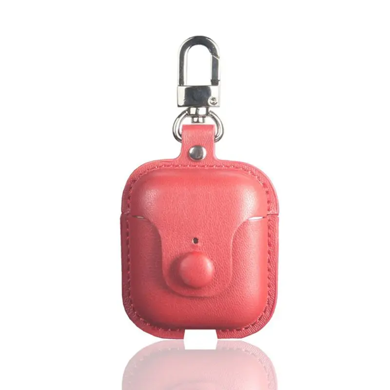 

Leather Case Protective Cover with Keychain for OPPO Enco Free Case Bluetooth Earphones