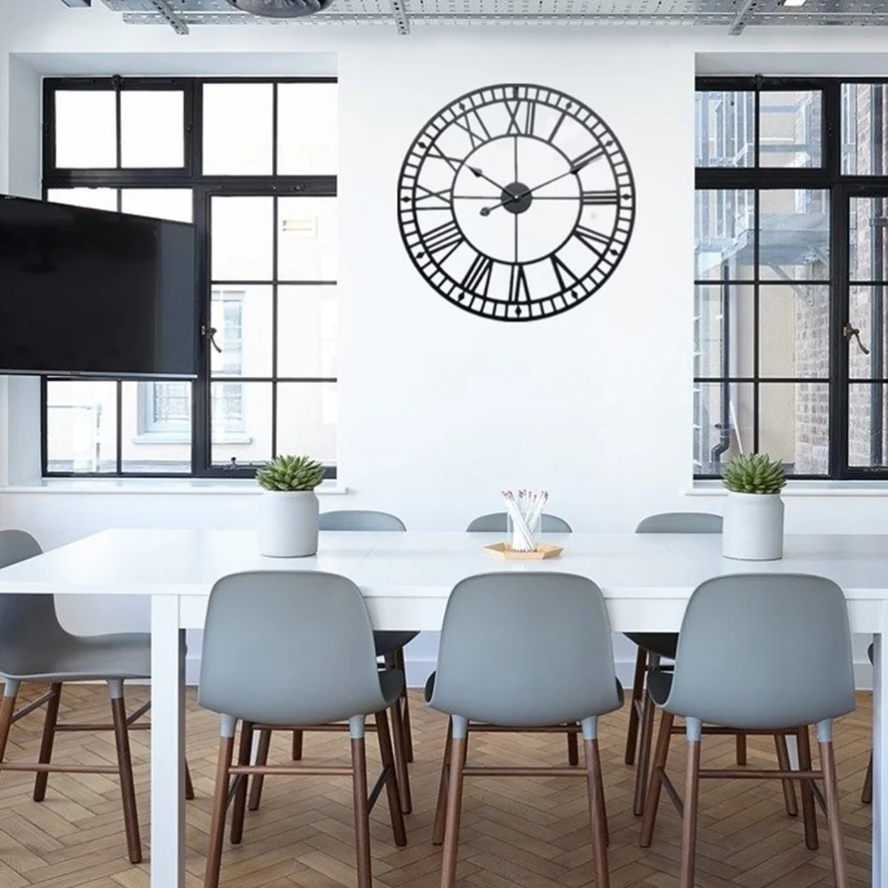 

Rome Iron Art Wall Clock Creative Wall Decorative Clock Art Decor Wall Clock for Home Office Living Room