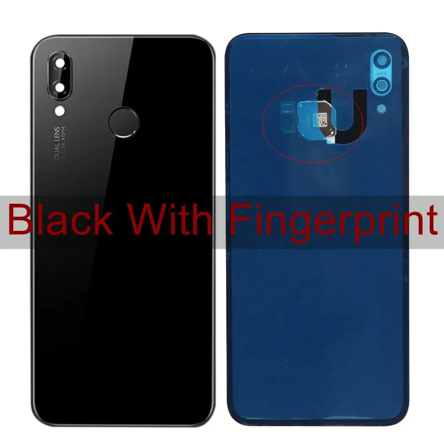 Для huawei P20 Lite Крышка для батареи Задняя стеклянная дверь корпус чехол для huawei P20 Lite Крышка для батареи задняя панель с объективом камеры