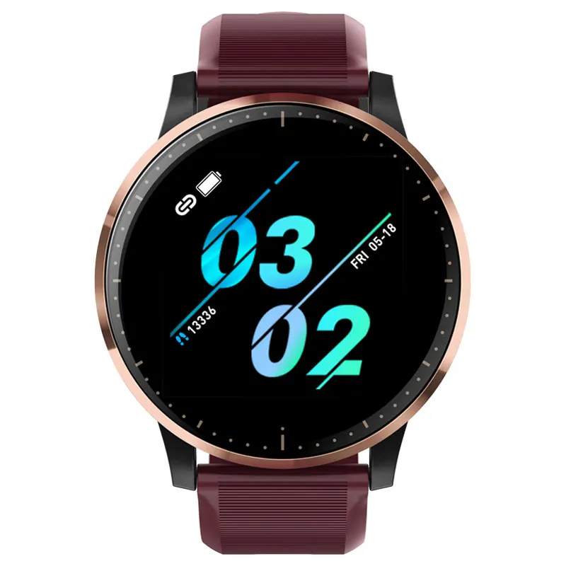 Gold Brown silicone LOKMAT Bluetooth умные часы спортивные мужские водонепроницаемые монитор сердечного ритма фитнес-трекер женские Цифровые Смарт-часы для Android Ios - Цвет: Gold Brown silicone