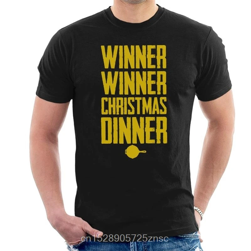 

New Printed Funny camiseta Winner Christmas Dinner PlayerUnknown Battlegrounds Men's T-Shirt men masculina Women tshirt