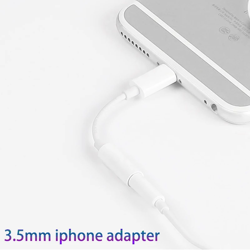 Phone Audio Adapter For iPhone 7 8 11 X XR AUX Earphone Adaptador on IOS 14 11 12 13 To 3.5mm Jack Female Male Charger Adapters