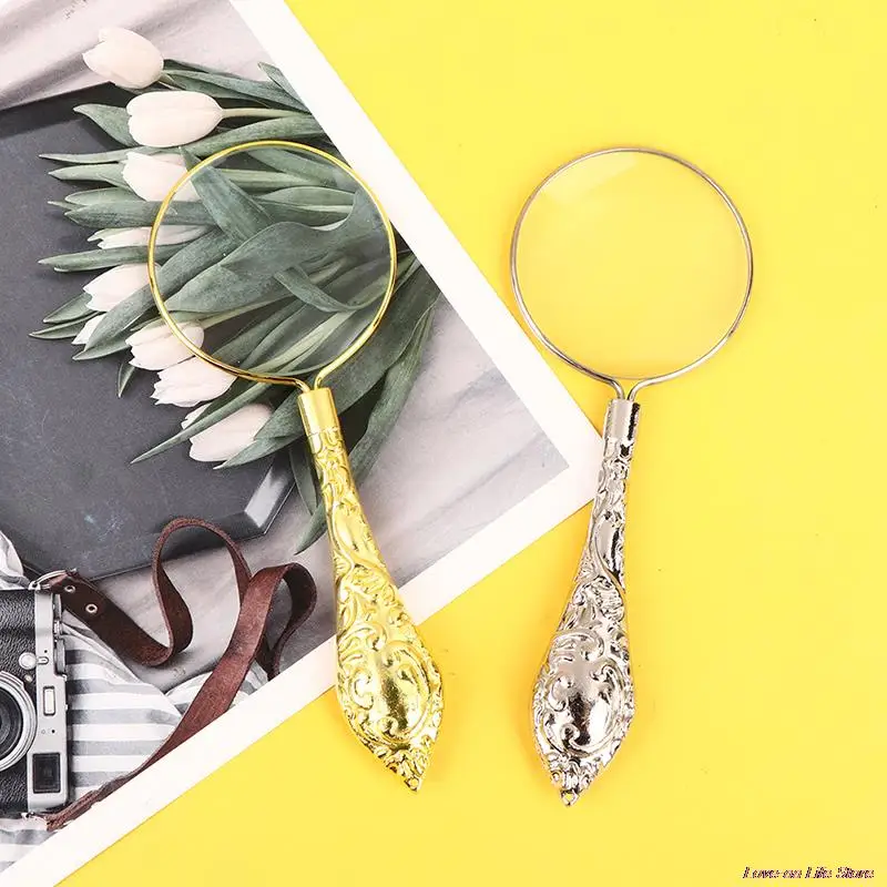 

Carved Magnifier Handheld Magnifier Reading Magnifying Glass Lens For Reading