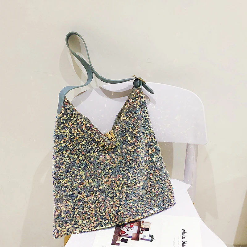 Модный кошелек на плечо для женщин сумки с пайетками роскошные дизайнерские