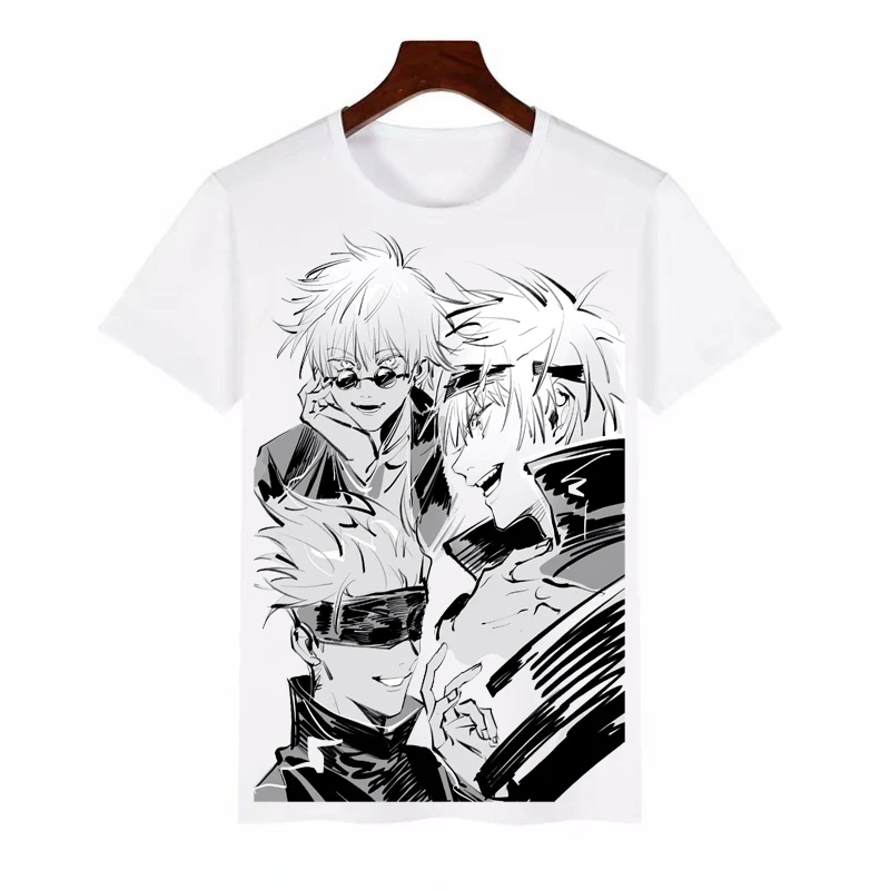 

Japanese Manga Jujutsu Kaisen Tshirt Men Round-neck Short-Sleeve Casual T Shirt