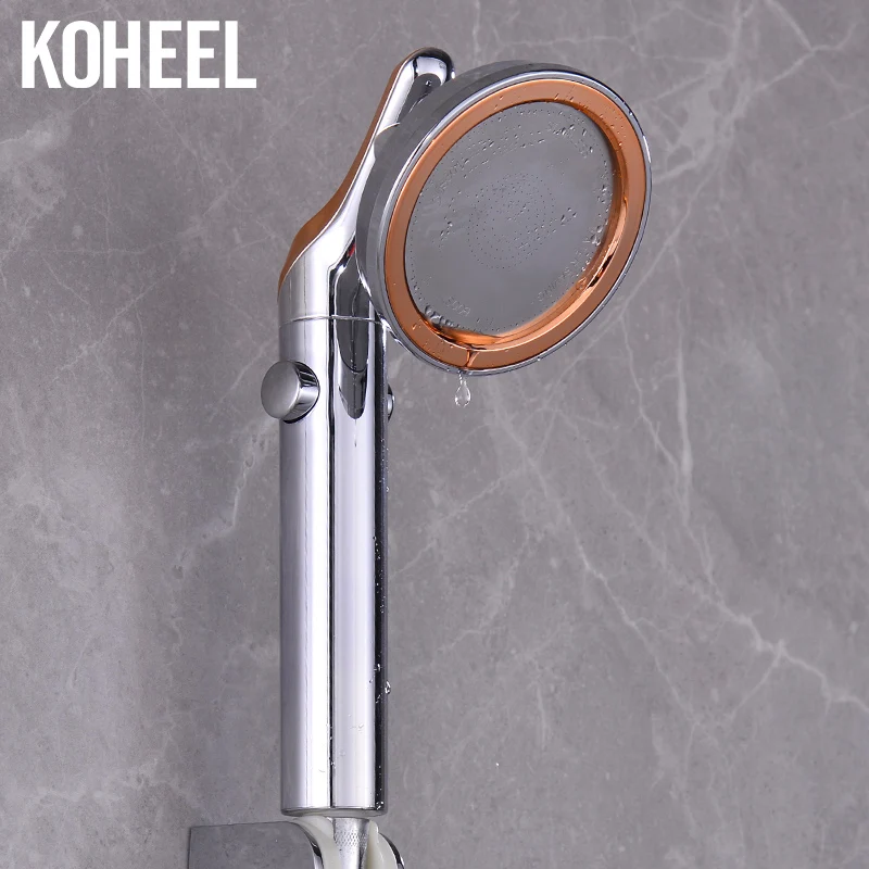 

KOHEEL Handheld Showerhead Adjustable Shower Head Digital Display Water-Saving Pressure Boosting Spraying Head Spa Shower Head