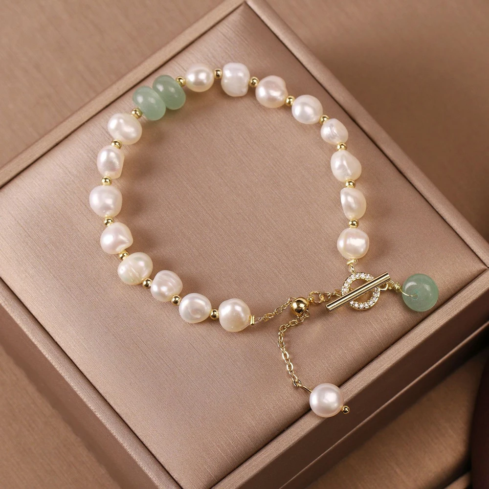 

Ms Fashion New Baroque Imitation Pearl Bracelet, Individuality Luxurious Elegant Party Jewelry Gifts Of Jewelry Accessories