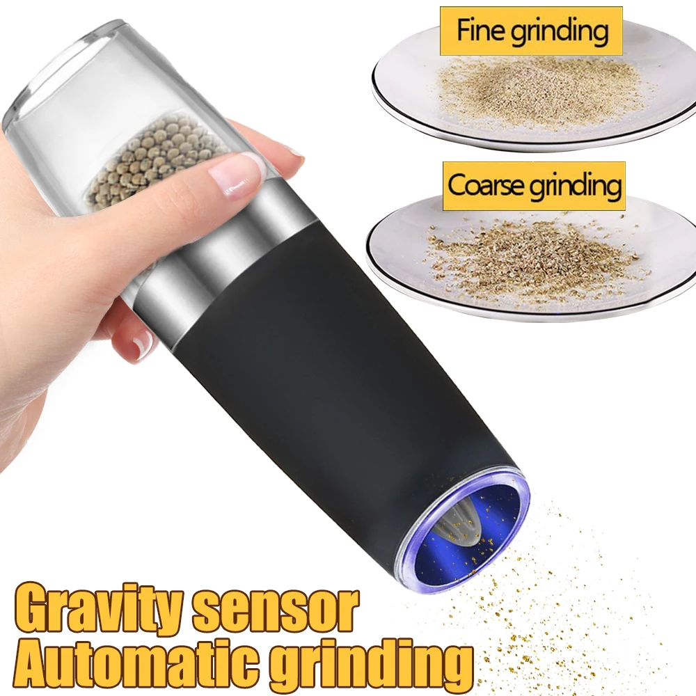 Электрическая автоматическая мельница для перца и соли зерна светодиодный