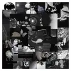 Стикеры черно-белые в стиле INS с граффити, 1054 шт.