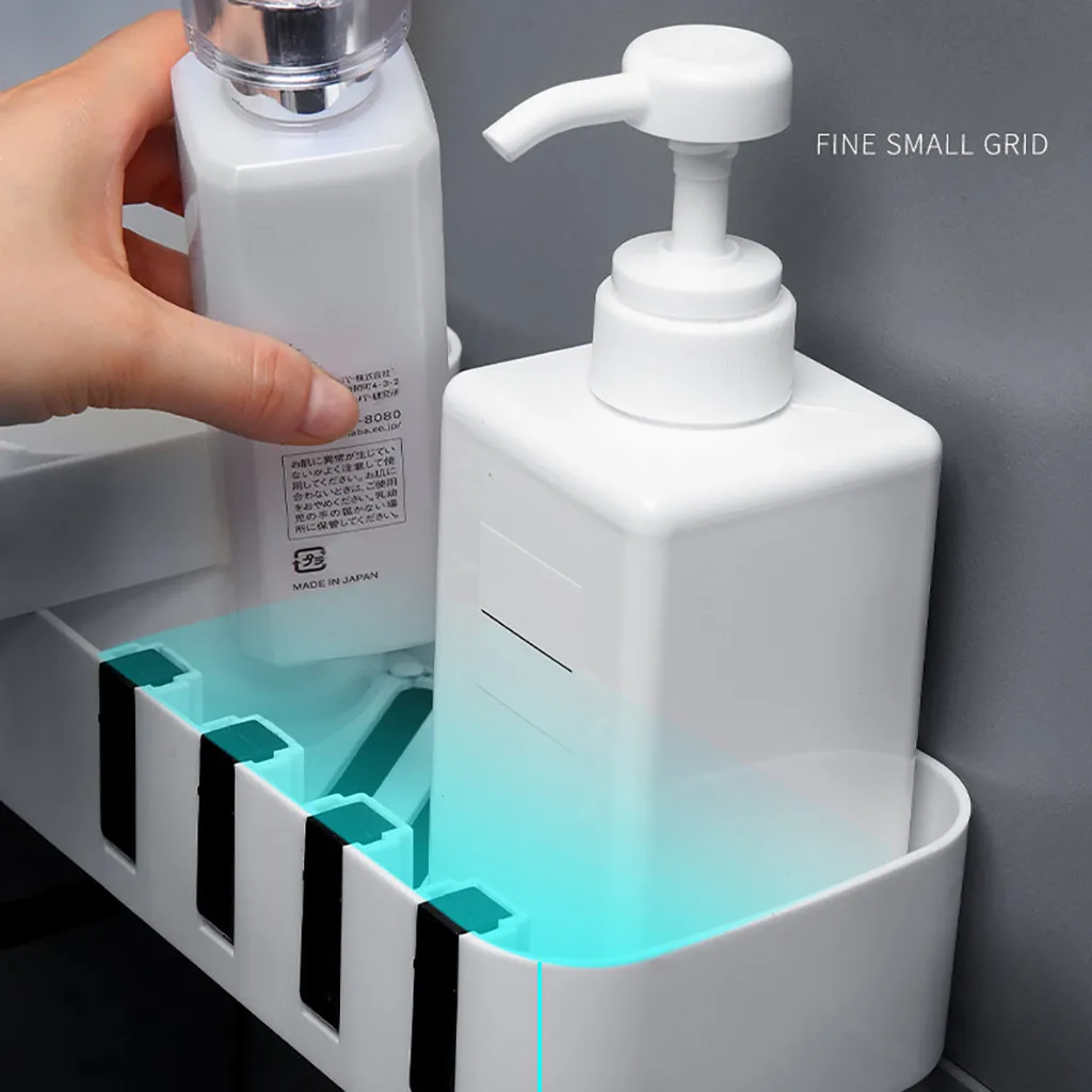 Угловая полка для душа и ванны бесшовный вращающийся штатив с плавными