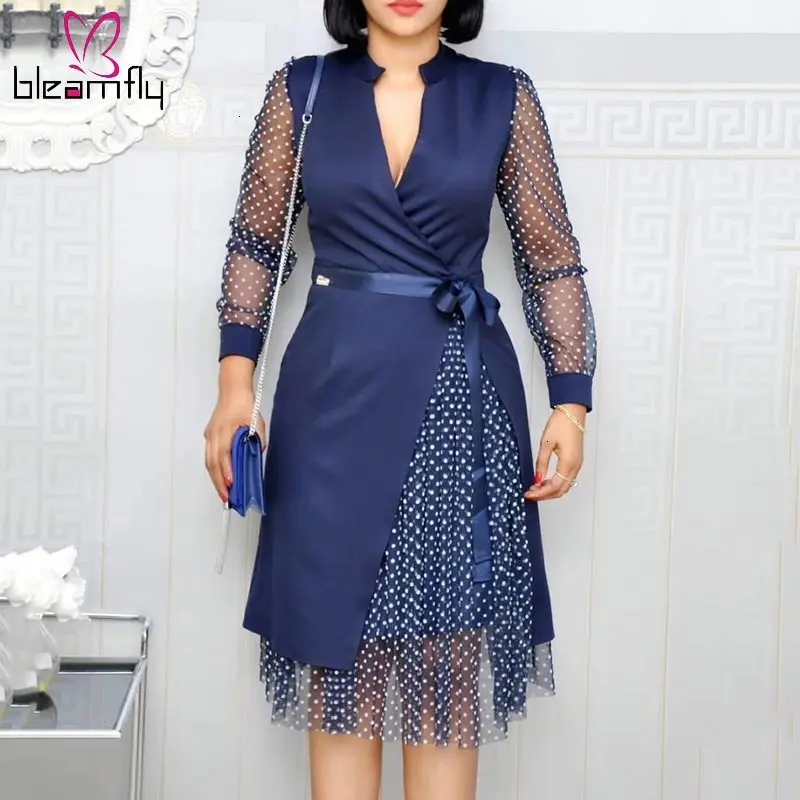 Африканское кружевное волнистое сексуальное шифоновое платье с глубоким v