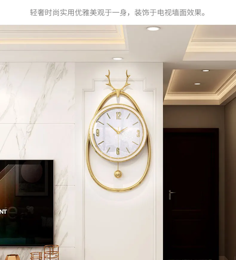 Luxury Golden Creative Wall Clock Modern Design Kitchen Nordic Living Room Silent Relojes De Pared Home Watch BA60WC | Дом и сад