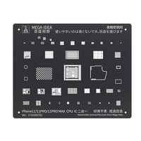mega idea black steel bga reballing stencil kit for iphone 6 7 8 x xs xsmax 11 11pro max cpu ic chips tin planting soldering net