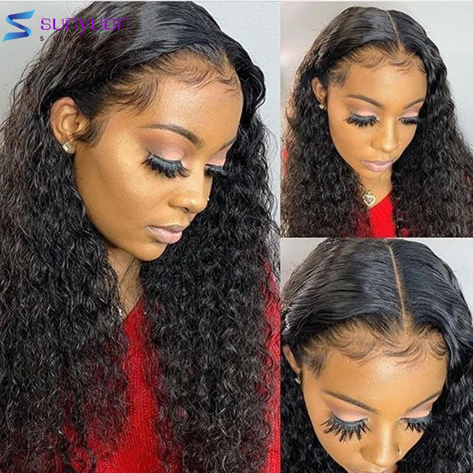 Бразильские кудрявые вьющиеся парики для женщин из натуральных волнистых и