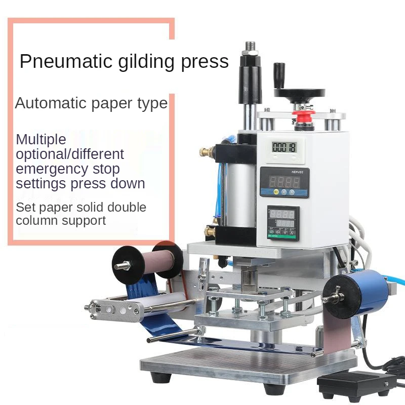 

Маленькая Пневматическая штамповочная машина для тиснения кожи, горячая фотография, машина для горячего тиснения дерева, плоская машина дл...