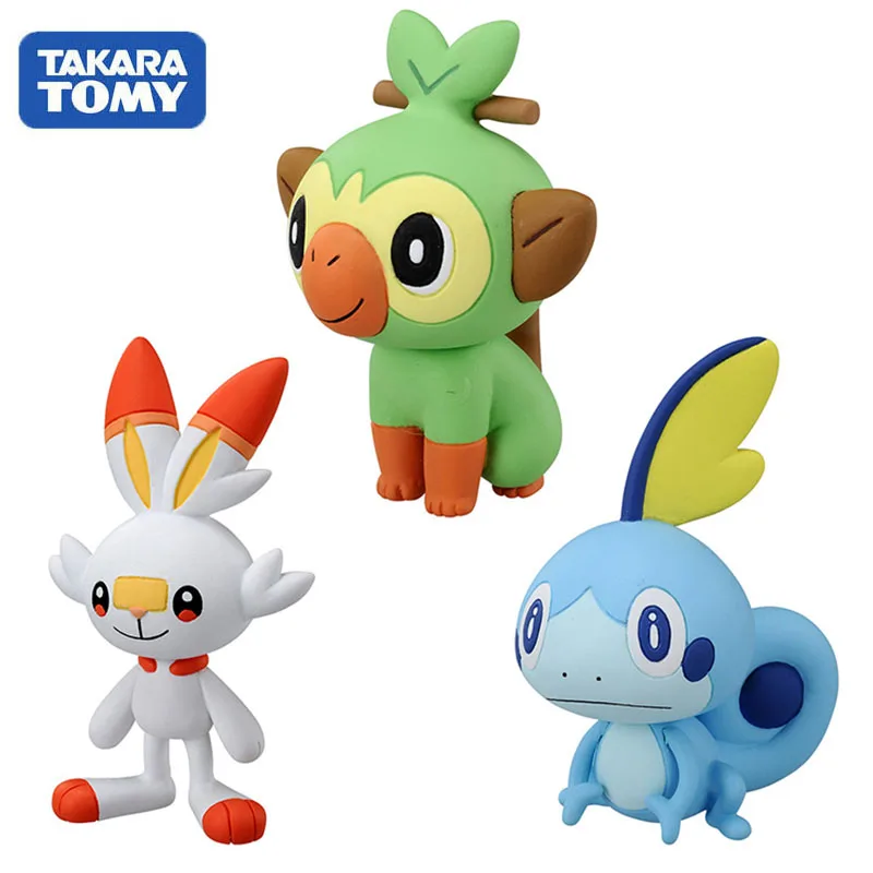 TAKARA TOMY меч и щит Grookey Scorbunny Sobble фигурку игрушки новый стиль Фигурки подарки для