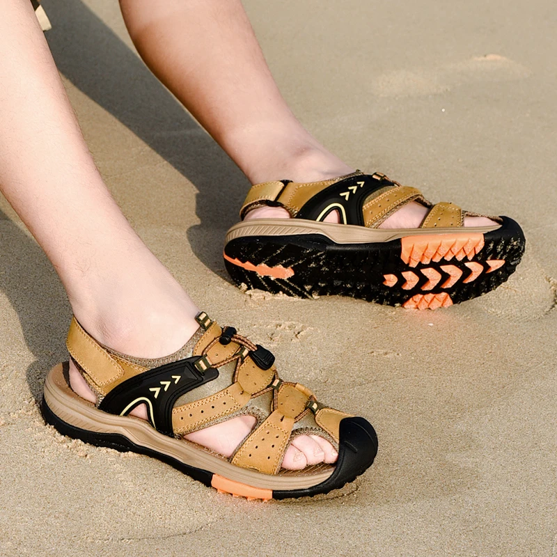 

Roman Sandals Men Sandalet Erkek Men Sandals Male Shoes Summer Beach Sandalen Herren Zandalias Hombre Leather Men's