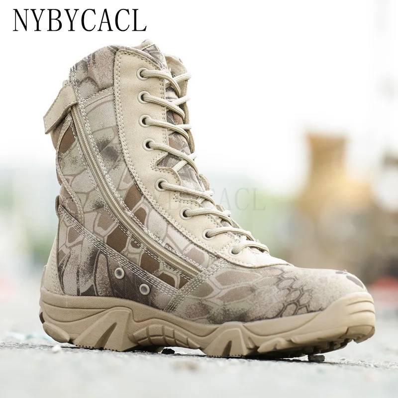 

Men Military Tactical Boots Autumn Winter Waterproof Leather Army Boots Desert Safty Work Shoes Combat Ankle anti-slip Boots NEW