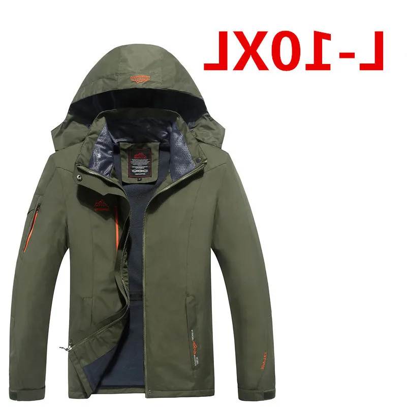 

8XL Big 7XL Size 6XL Male Spring Autumn Quality Brand Waterproof Windproof Coat Tourism Mountain Jacket Men