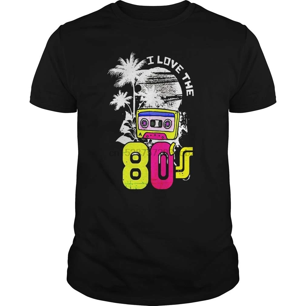 

I Love The 80s New Wave Retro Neon Vintage Party T Shirt