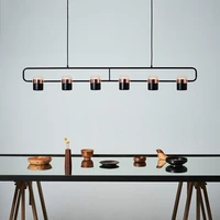 luxurious designer dining long chandelier lights minimalist modern black lustres pendentes nordic lamps dinning room lights