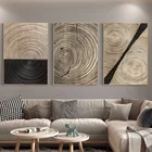 Постер в скандинавском стиле с абстрактным изображением ежегодных колец, геометрические холщовые картины, настенные художественные плакаты и принты, картина для гостиной, домашний декор