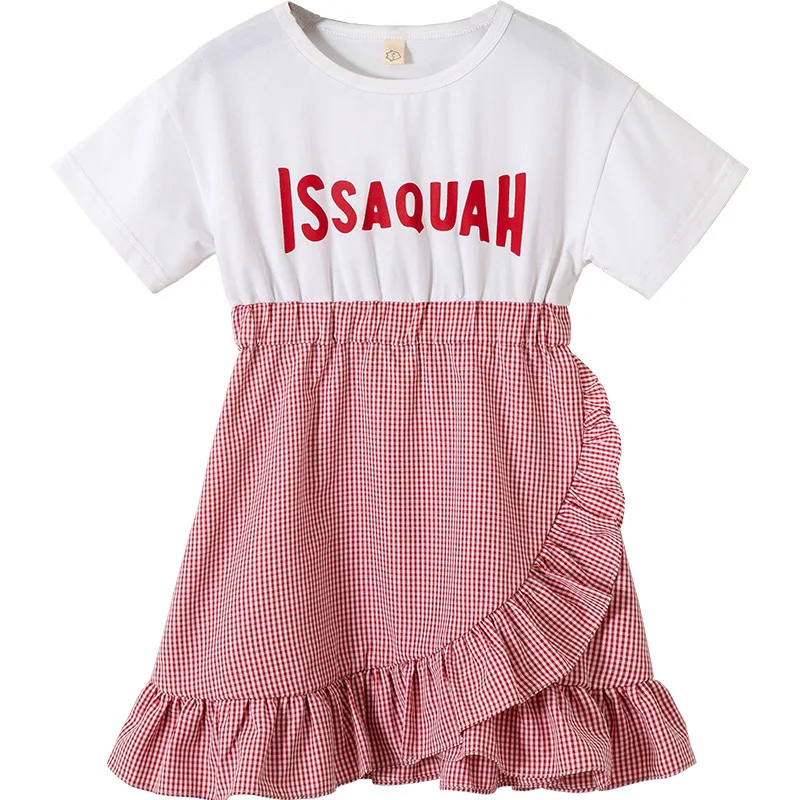 Платье для девочек 2019 новый бренд Летнее платье принцессы девочки с буквенным