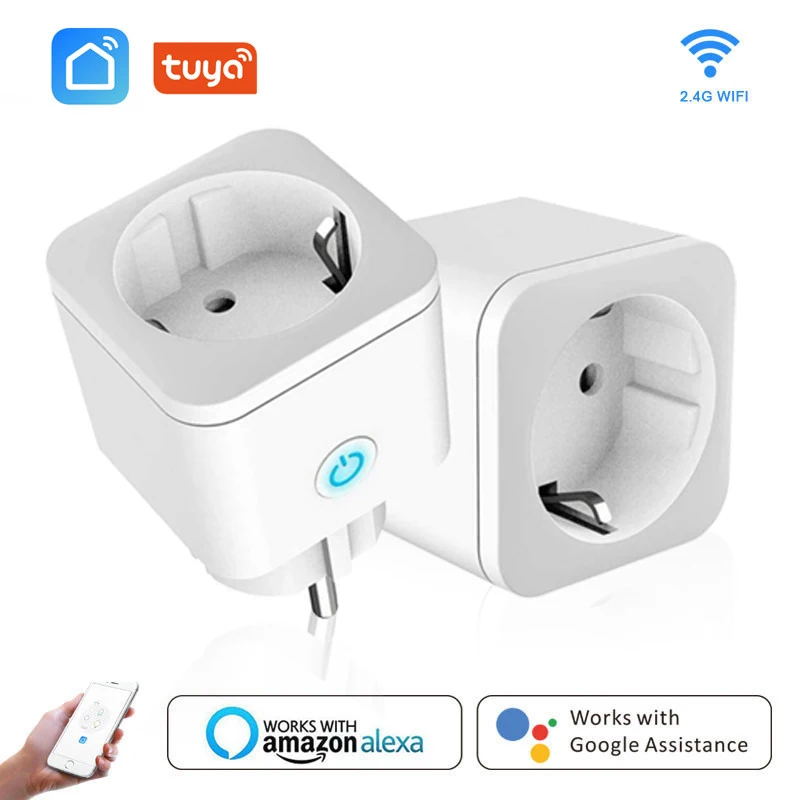 

WiFi Smart Plug EU Adaptor Wireless Remote Voice Control Power Energy Monitor Outlet Timer Socket for Alexa Google Home 2021