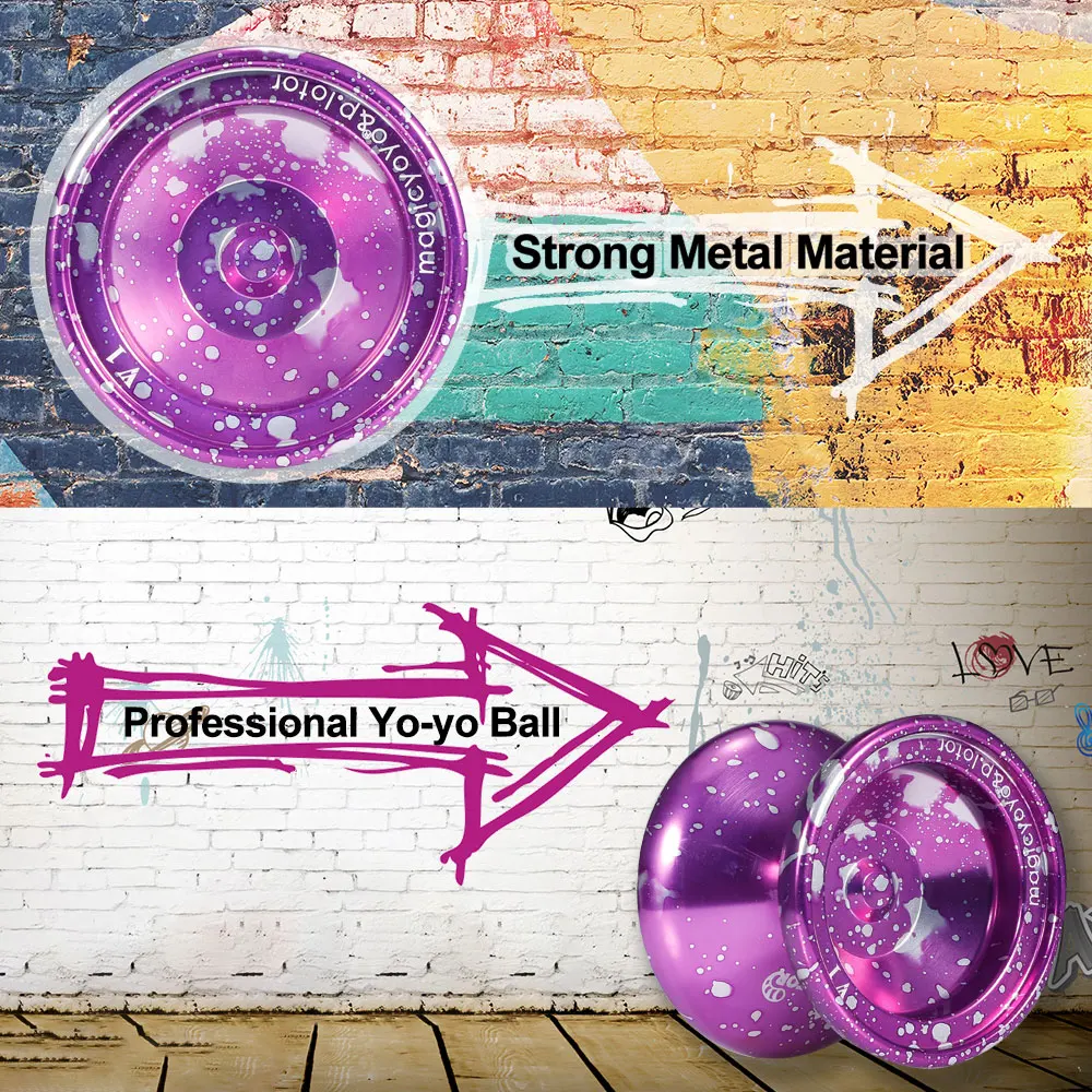 Классическая Игрушка MAGIC YOYO V1 йо из металла профессиональный с дополнительной