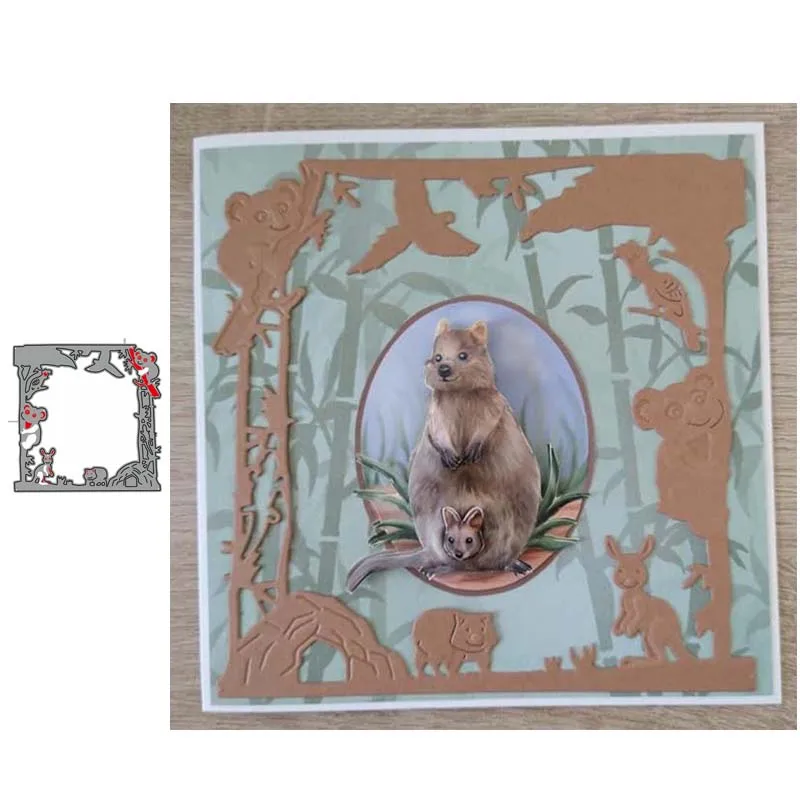 Металлические Вырубные штампы каркас коала вырезанные для скрапбукинга бумаги