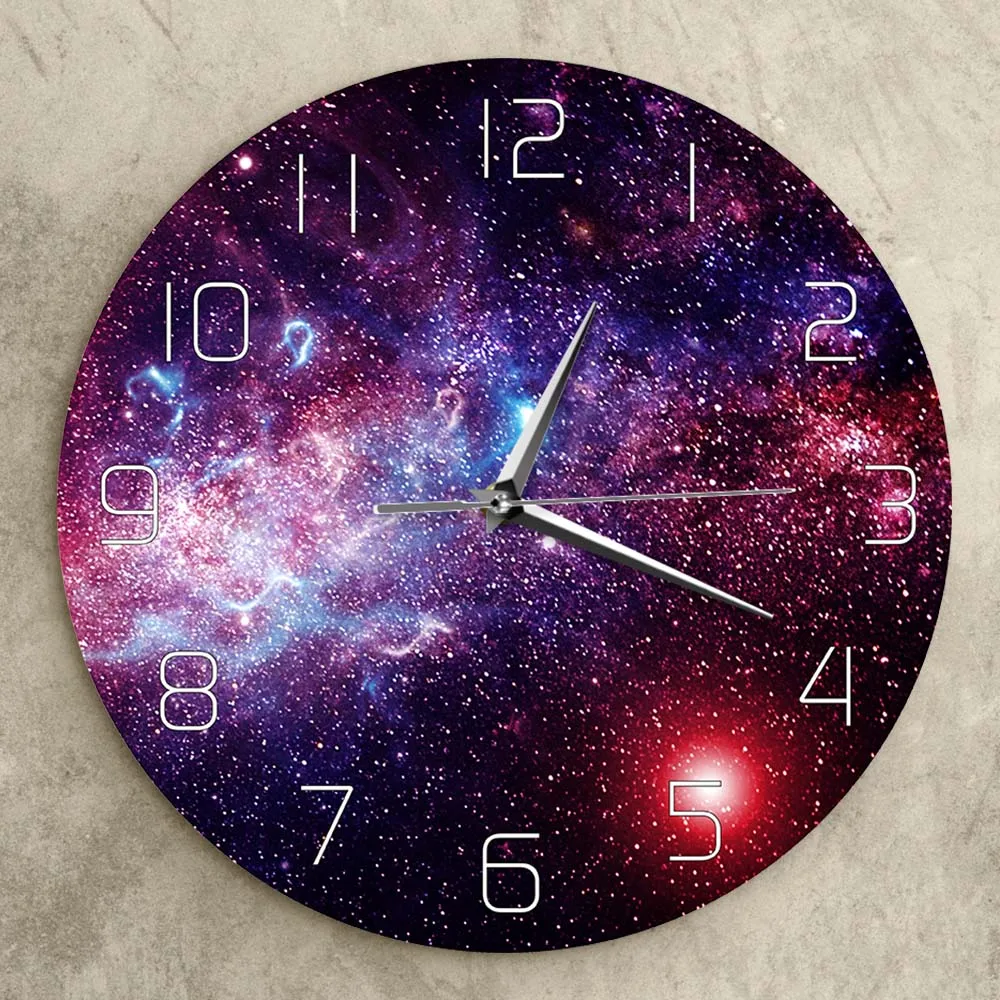 Настенные часы с принтом Вселенной космоса галактики настенные для гостиной