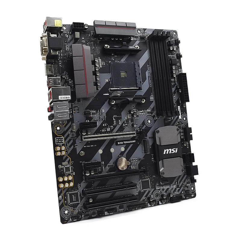 msi b350 tomahawk motherboard socket am4 ddr4 64gb for amd b350 pci e 3 0 m 2 sata 3 usb3 1 atx placa mãe for amd ryzen cpus free global shipping