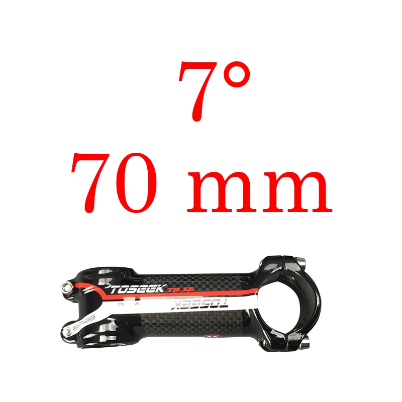Red 70mm Toseek велосипед стержень супер светильник 102 г! Угол 7 длина 70 мм-110 мм Высококачественный углеродный алюминиевый стержень красный синий зеленый желтый Глянец - Цвет: Red 70mm
