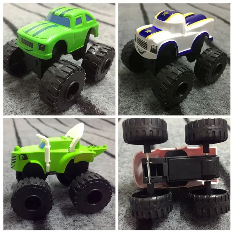 

Green Kids Truck Inertia SUV Friction Power Vehicles Baby Boys Super Blaze Car Children Gift Toy