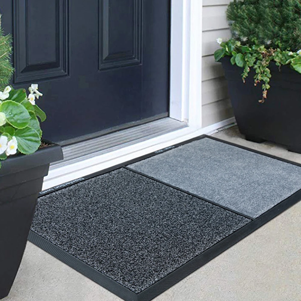 

Pet Paw Clean Mat Excellent Craftsmanship Well Enduring Anti-slip Fleece Doormat Solid Color Kitchen Door Floor Carpet
