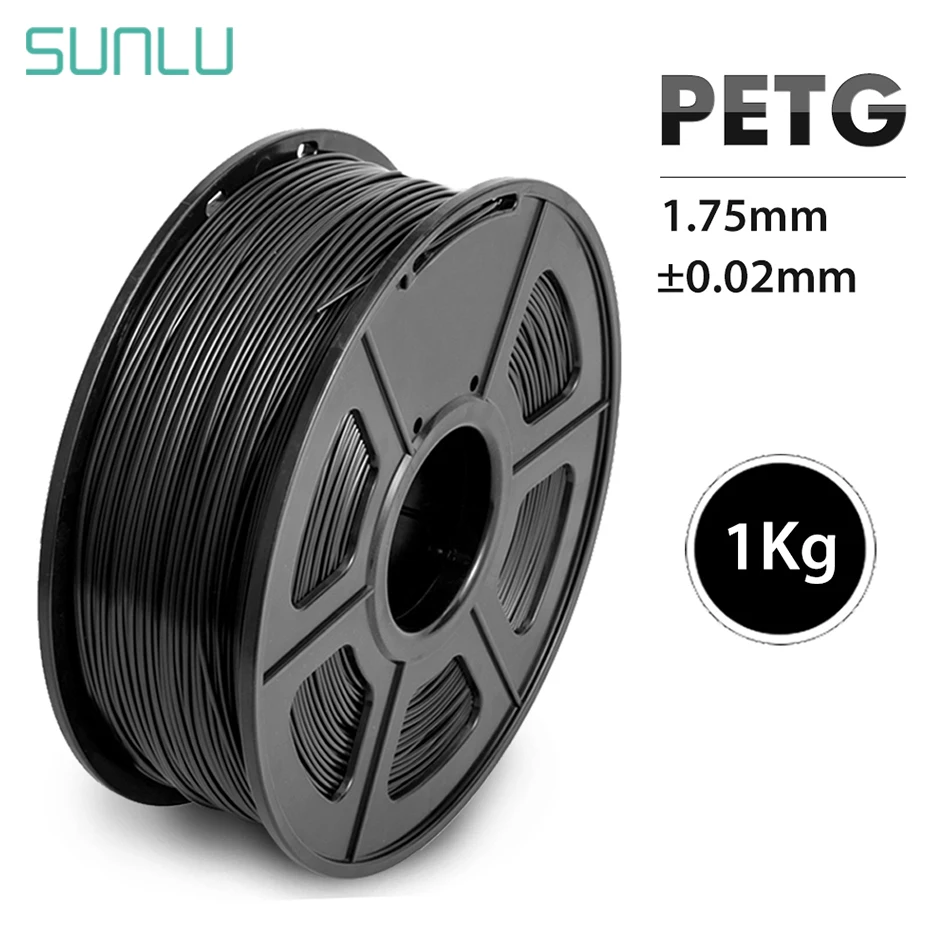 SUNLU Просвечивающая нить PETG для 3d принтера 1,75 мм хорошая прочность нить PETG 1 кг с катушкой абажур расходный материал