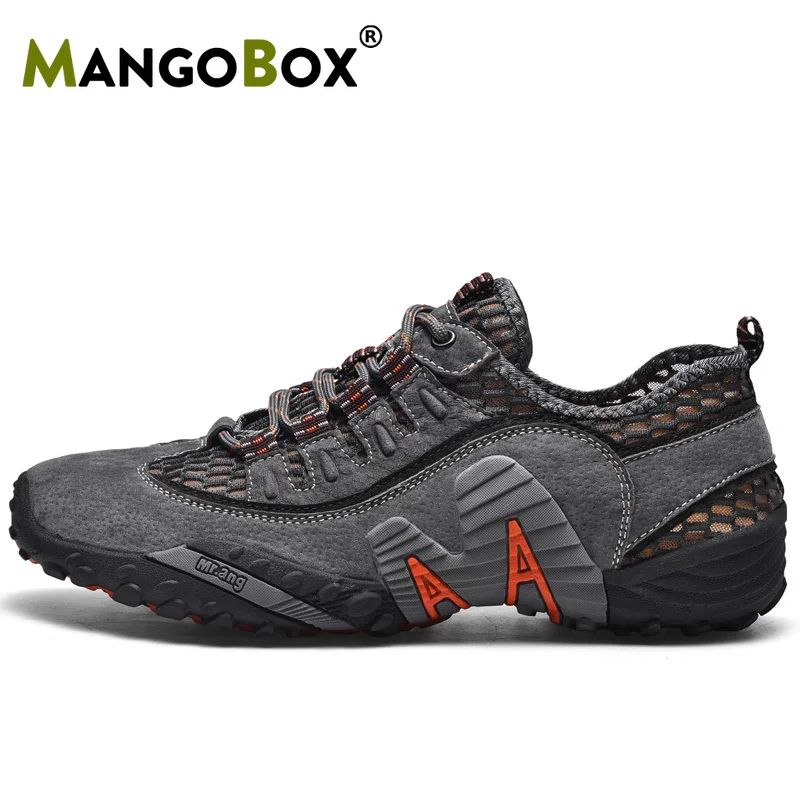 

Man Summer Hiking Shoes Breathable Mesh Mountain Trekking Climbing Sneakers for Men Lightweight Upstream Wading Shoes Trail Sock