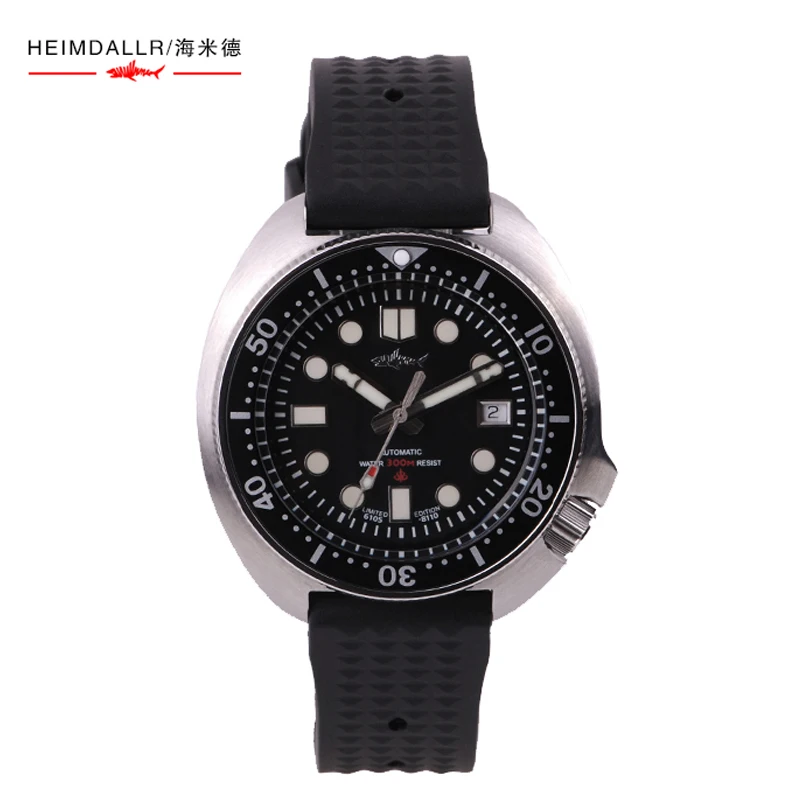 

Heimdallr Men's Sporty Dive Watch Brushed Case Black Dial Luminous Sapphire 300M Water Resistance ETA 2824 Automatic Movement