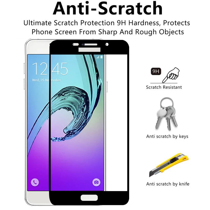 Чехол для samsung a7 2016 чехол из закаленного стекла Защита экрана galaxy a 7 7a a72016 защитный