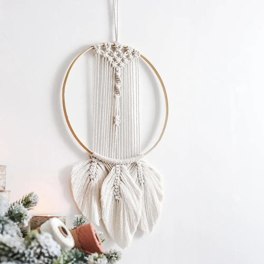 Богемный ручной работы гобелен из макраме кружевной Ловец снов Мандала