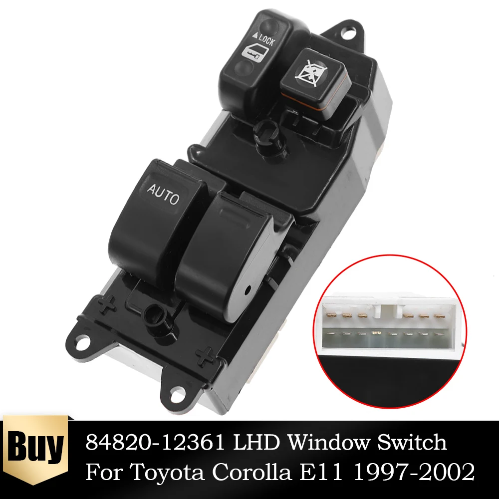 Переключатель окна с электроприводом для Toyota Corolla Compact E11 84820 12361 передняя и левая